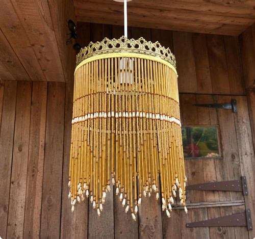 Vintage beaded fringe - vintage,