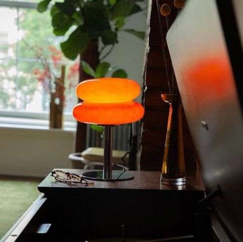 Glass lamp bauhaus warm led - glass,