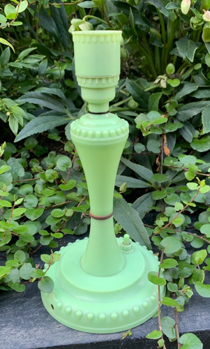 Vintage table lamp base green