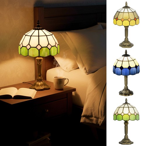 Stained glass table lamp - table,
