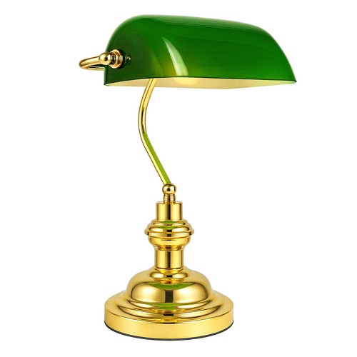 Retro bankers desk lamp brass - bankers,