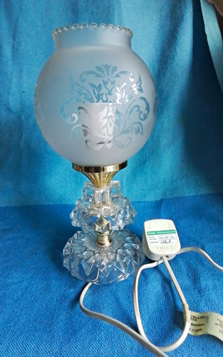 Vintage globe glass floral - globe,