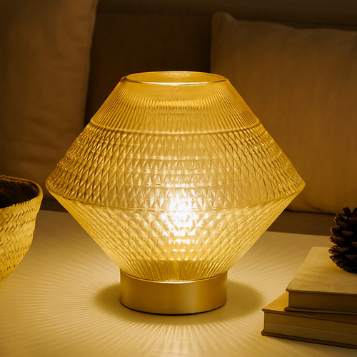 Ornate lamp amber large - lamp,