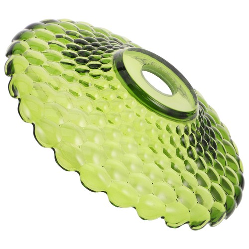 Vintage green glass lamp shade - glass,
