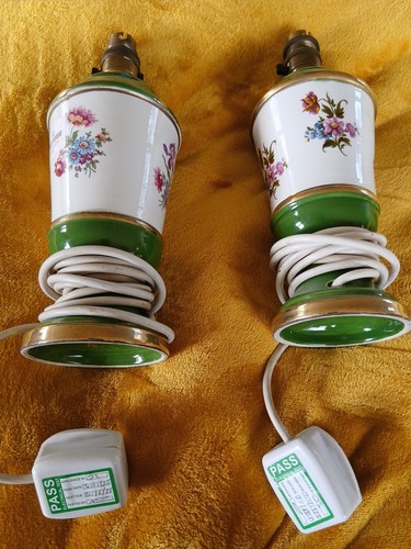 Vintage table lamps porcelain - vintage,