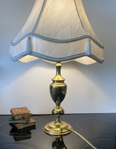 Vintage brass table lamp - lamp,, gold