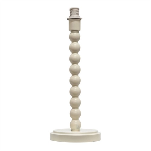 Bobbin ivory table lamp - ivory, base