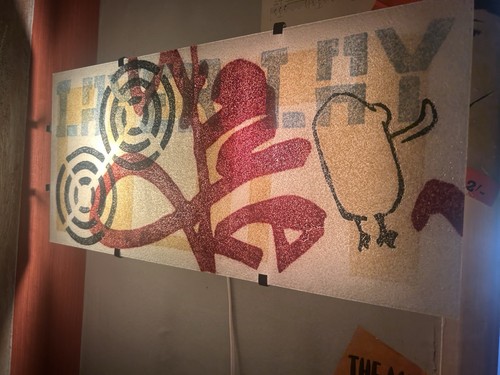 Retro light graffiti - retro, design