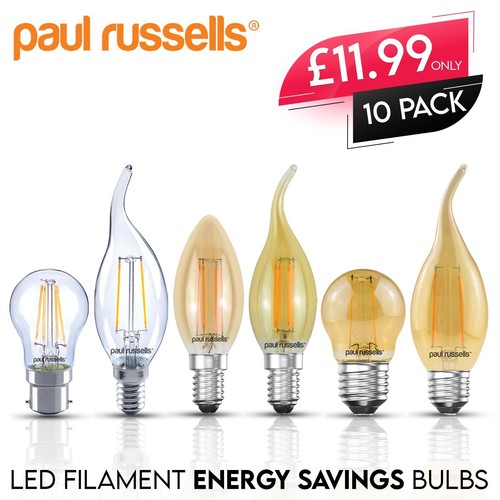 10x filament led light bulbs - 10x,