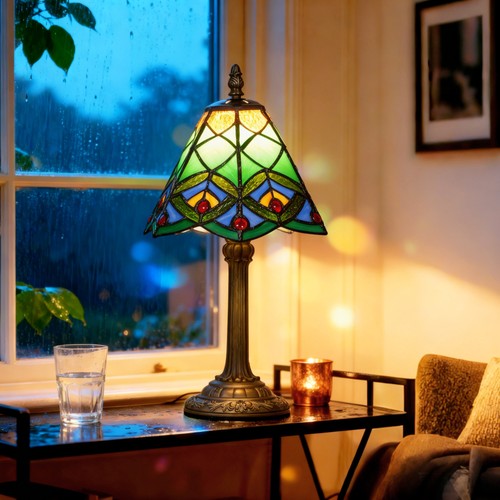 Tiffany style table - lamp, with