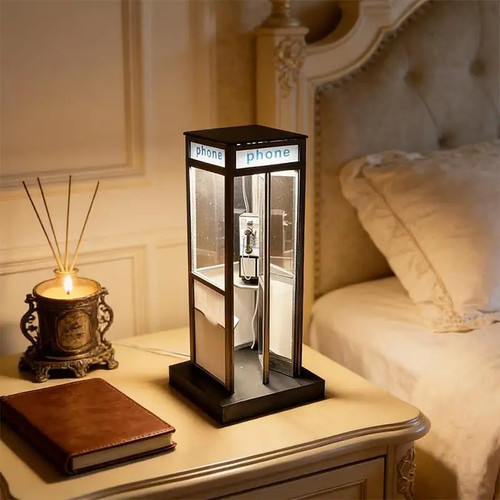 Retro vintage phone booth - retro,