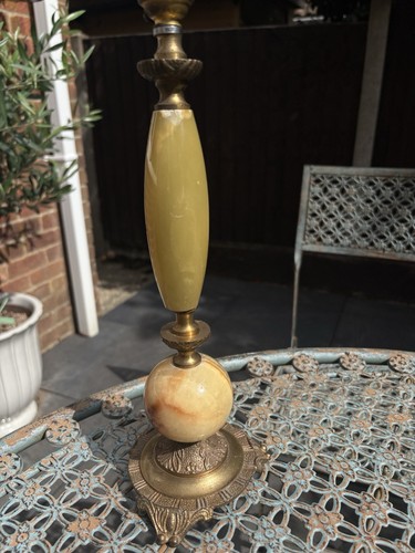 Vintage onyx and brass table - vintage,
