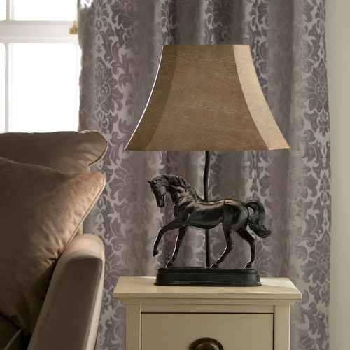 Black horse table lamp resin - lamp,