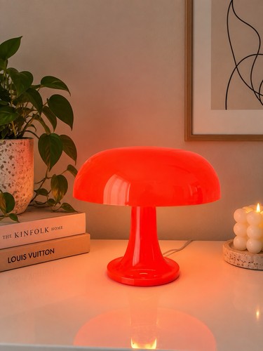 Retro orange mushroom table - retro,