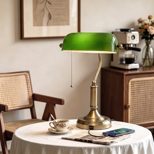 Banker table lamp - lamp, with